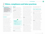 Ethics, compliance and labor practices