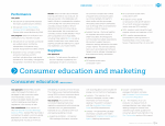 Consumer education and marketing