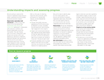     Understanding impacts and assessing progress