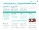 Employee well-being, engagement and development