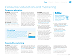 Consumer education and marketing