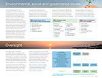 Environmental, social and governance issues
